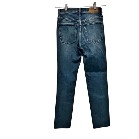 Madewell Mid-Rise Stovepipe Jeans Slim Leg Denim Stretch Blue Size 24 NWT - Picture 6 of 14